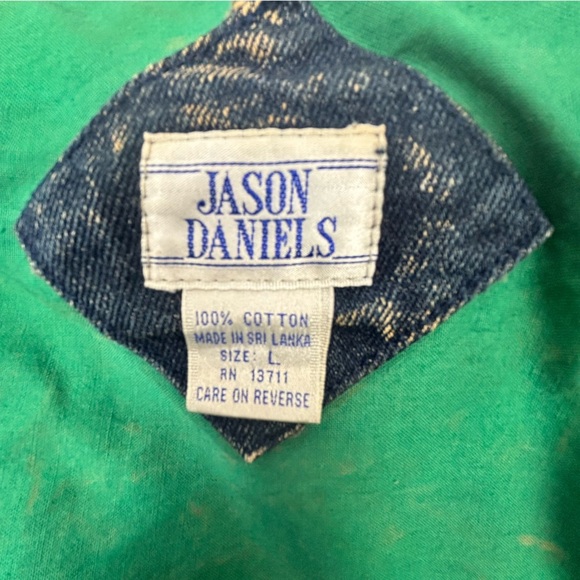 Jason Daniels Vintage 80's Men's Acidwash Denim Bomber Jacket Size Large - Picture 12 of 13